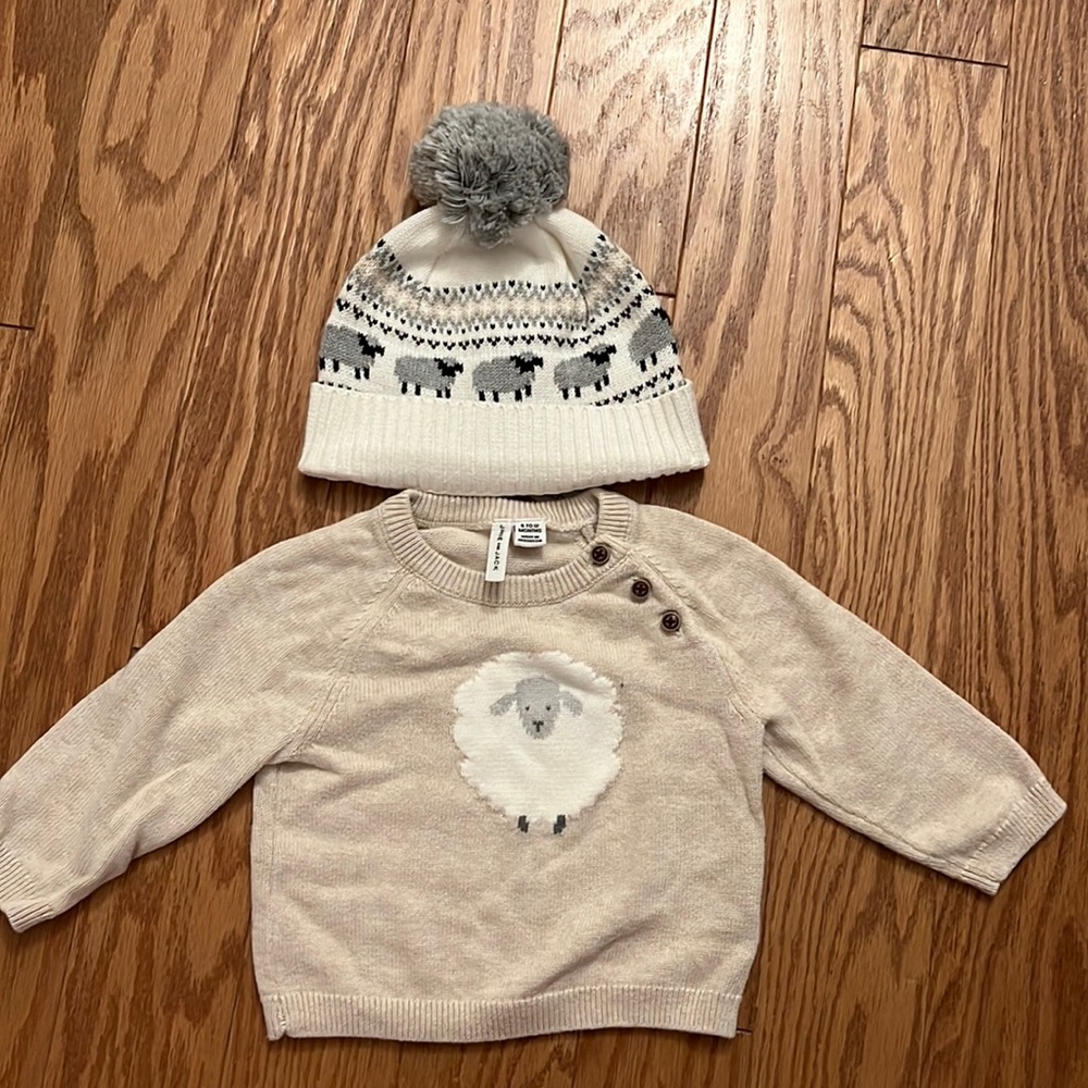 Janie and Jack sweater and hat